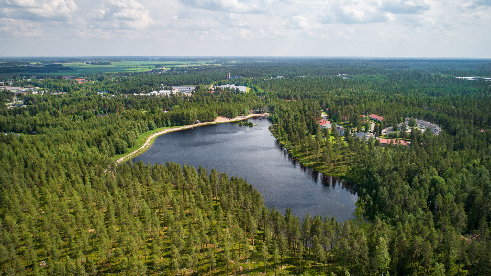 Sievin kunta, Villenjärvi.
Vihreä ja keltainen vaakasuora kuvio, jossa on vihreitä apilakuvioita keltaisella taustalla.